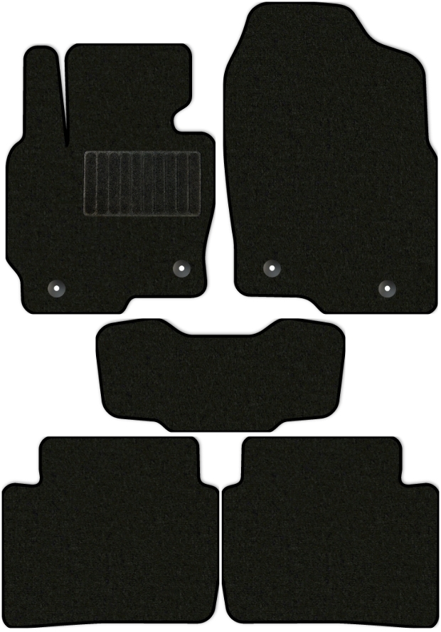 Коврики текстильные "Классик" для Mazda CX-5 (suv / KE) 2014 - 2017, черные, 5шт.