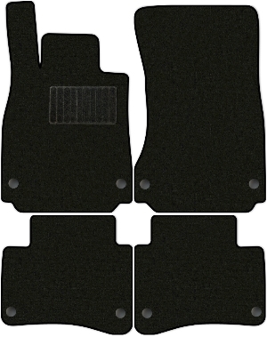 Коврики текстильные "Стандарт" для Mercedes-Benz S-Class VI (седан, гибрид / W222 4Matic) 2013 - 2020, черные, 4шт.