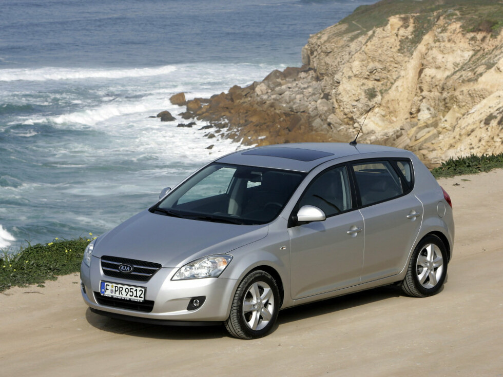 Коврики ЭВА "EVA ромб" для Kia Ceed I (хэтчбек 5 дв / ED) 2006 - 2009, черные, 4шт.