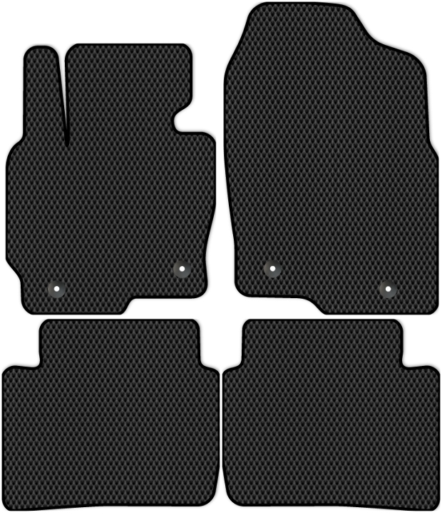 Коврики ЭВА "EVA ромб" для Mazda CX-5 (suv / KE) 2011 - 2015, черные, 4шт.