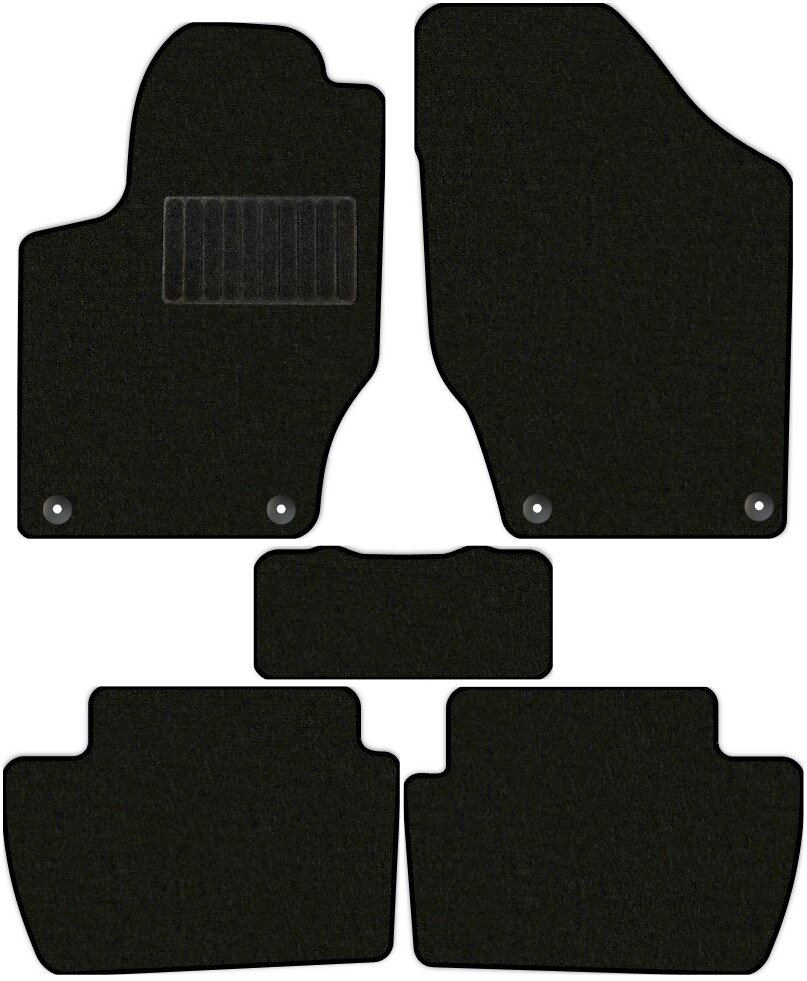 Коврики текстильные "Стандарт" для Peugeot 308 I (хэтчбек 5 дв / 4A/C) 2007 - 2011, черные, 5шт.