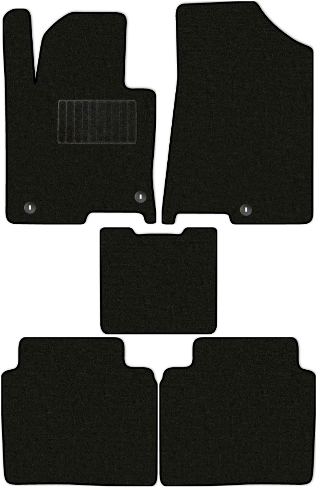Коврики текстильные "Стандарт" для Hyundai Sonata VII (седан / LF) 2017 - 2019, черные, 5шт.