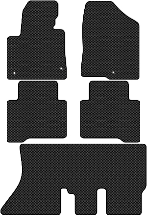 Коврики ЭВА "Сота" для Hyundai Grand Santa Fe I (suv / DM) 2013 - 2018, черные, 5шт.