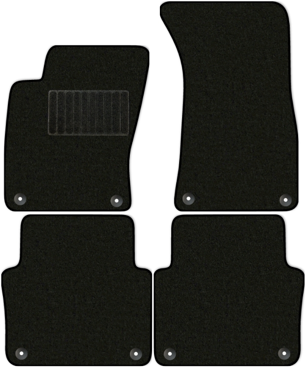 Коврики текстильные "Стандарт" для Audi A8 Short (седан / D3) 2005 - 2007, черные, 4шт.