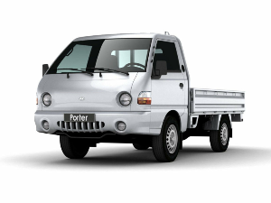 Коврики ЭВА "Ромб" для Hyundai Porter (грузовик) 1998 - 2010, черные, 2шт.
