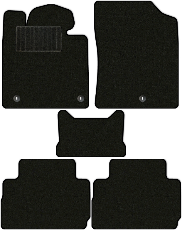 Коврики текстильные "Классик" для Hyundai Santa Fe IV (suv  5 мест / TM) 2021 - Н.В., черные, 5шт.