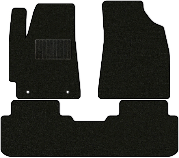 Коврики текстильные "Классик" для Toyota Highlander II (suv / ASU40, GSU40.GSU45) 2007 - 2010, черные, 3шт.