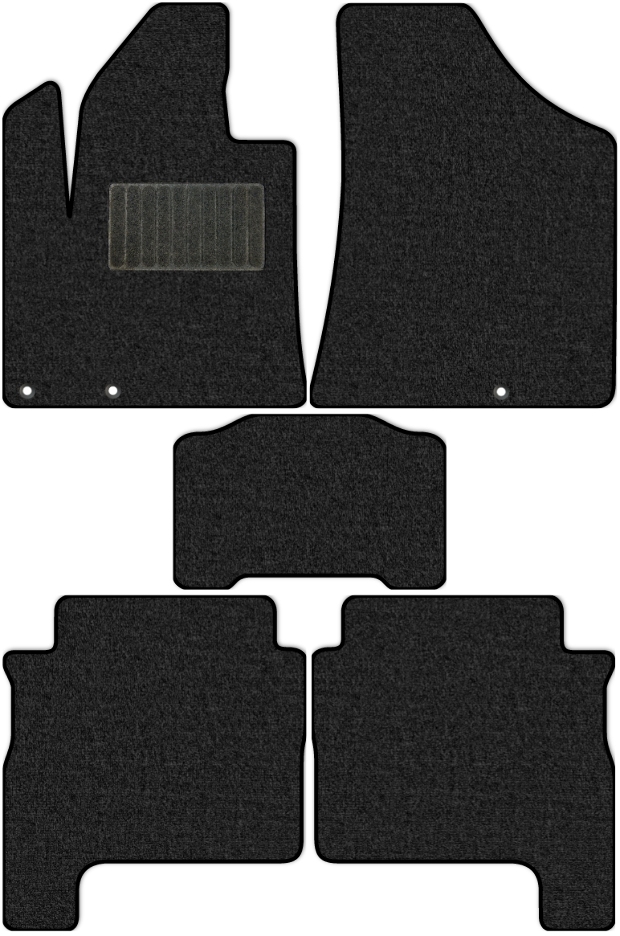 Коврики текстильные "Классик" для Hyundai Santa Fe II (suv / CM) 2010 - 2012, темно-серые, 5шт.