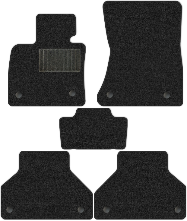 Коврики текстильные "Комфорт" для BMW X6 I (suv, гибрид / E71) 2008 - 2012, темно-серые, 5шт.
