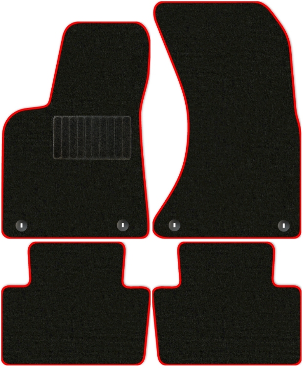 Коврики текстильные "Премиум+" для Porsche Macan (suv / 95B) 2013 - Н.В., черные, 4шт.