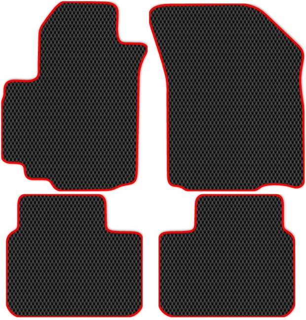 Коврики ЭВА "EVA ромб" для Suzuki SX4 (седан / Classic) 2007 - 2012, черные, 4шт.