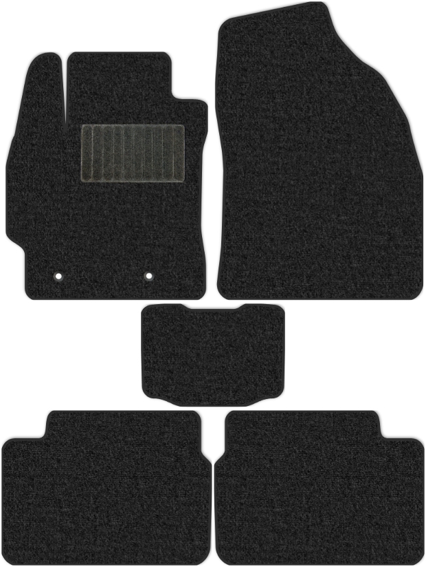 Коврики текстильные "Комфорт" для Toyota Corolla (седан / NRE150, ZRE151 ) 2010 - 2013, темно-серые, 5шт.