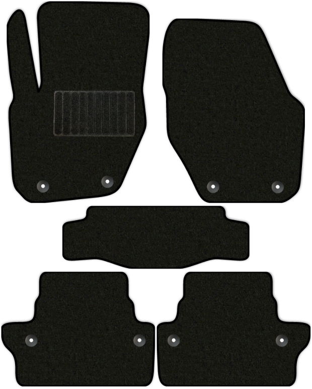 Коврики текстильные "Комфорт" для Volvo S60 II (седан) 2010 - 2013, черные, 5шт.
