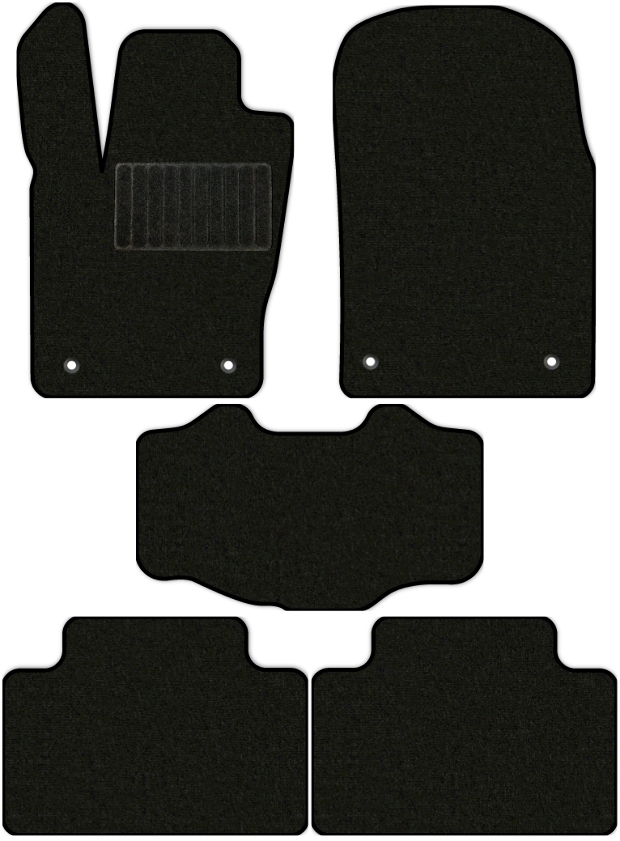 Коврики текстильные "Премиум+" для Jeep Grand Cherokee IV (suv / WK2) 2013 - 2018, черные, 5шт.