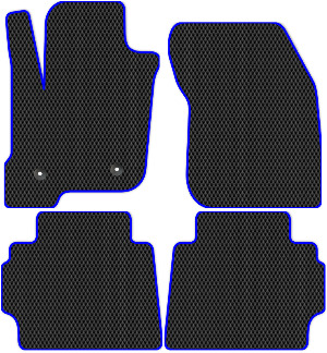 Коврики ЭВА "Ромб" для Ford Mondeo V (седан / CD391) 2012 - 2019, черные, 4шт.