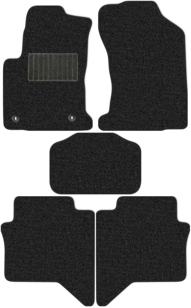 Коврики текстильные "Классик" для Toyota Hilux Pick Up (пикап / AN120) 2015 - Н.В., темно-серые, 5шт.