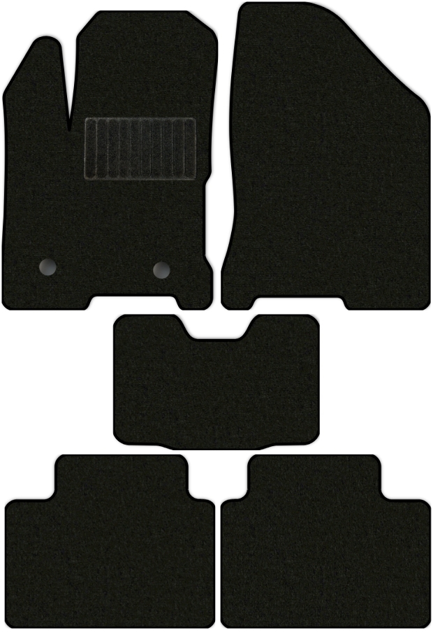 Коврики текстильные "Стандарт" для Лада Веста (универсал / SW) 2015 - Н.В., черные, 5шт.