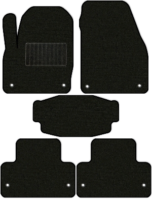 Коврики текстильные "Классик" для Land Rover Range Rover Evoque I (suv / L538) 2011 - 2015, черные, 5шт.