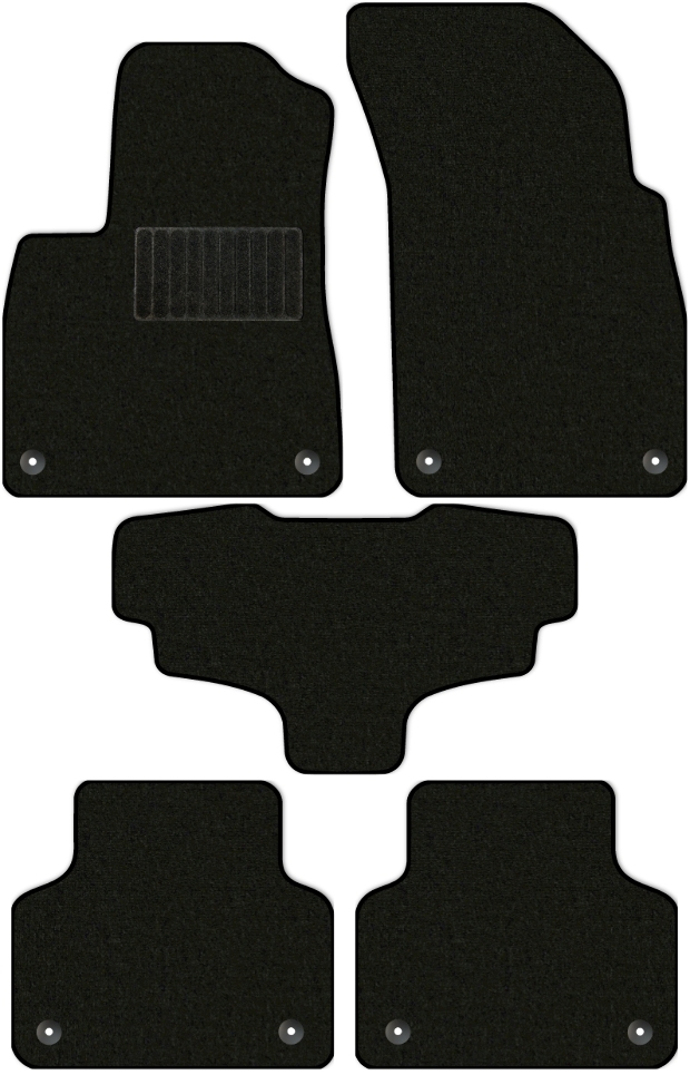 Коврики текстильные "Стандарт" для Audi Q7 II (suv / 4MB) 2015 - Н.В., черные, 5шт.