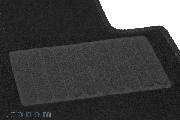 Коврики текстильные "Эконом" для Лада Ларгус Кросс I (универсал / R90) 2014 - 2021, черные, 4шт.
