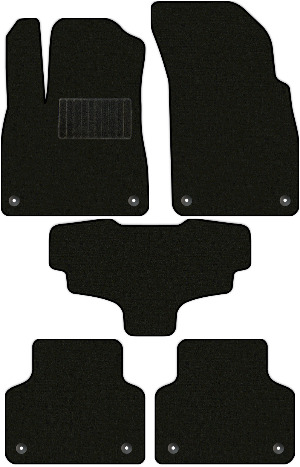 Коврики текстильные "Стандарт" для Audi SQ7 I (suv / 4M) 2016 - Н.В., черные, 5шт.