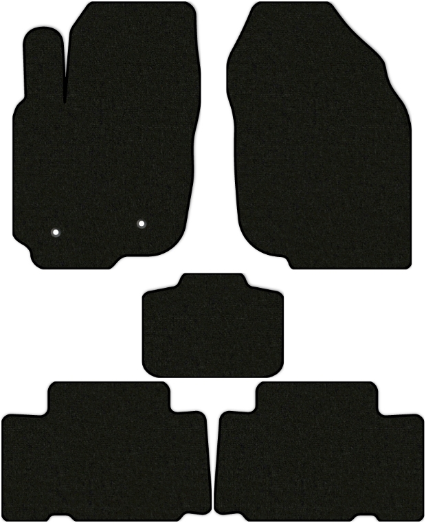 Коврики текстильные "Стандарт" для Toyota Rav4 III (suv / ACA30, ACA31) 2005 - 2008, черные, 5шт.