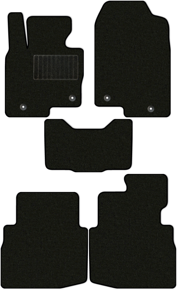Коврики текстильные "Стандарт" для Mazda CX-9 II (suv / TB) 2015 - Н.В., черные, 5шт.