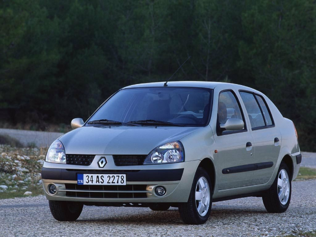 Коврики ЭВА "EVA ромб" для Renault Symbol I (седан / LB Седан) 2002 - 2006, черные, 4шт.