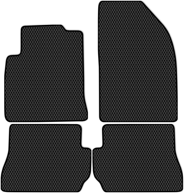 Коврики ЭВА "EVA ромб" для Ford Fusion I (хэтчбек 5 дв / CBK) 2002 - 2012, черные, 4шт.