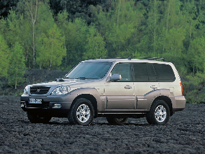 Коврики ЭВА "Ромб" для Hyundai Tarracan (suv / HP) 2004 - 2007, черные, 4шт.