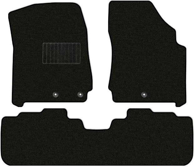 Коврики текстильные "Стандарт" для Cadillac SRX (suv) 2013 - 2017, черные, 3шт.