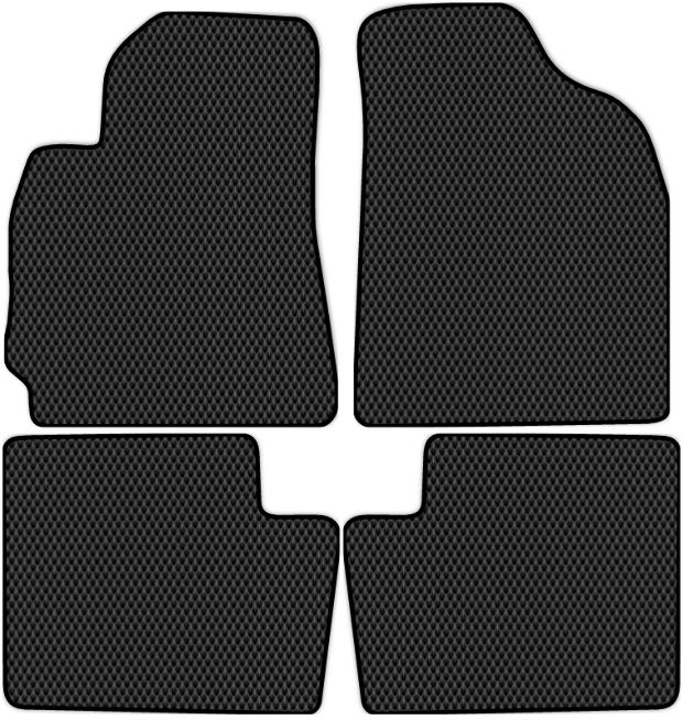 Коврики ЭВА "EVA ромб" для Chery Tiggo T11 I (suv) 2005 - 2013, черные, 4шт.
