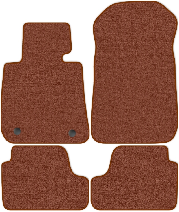 Коврики текстильные "Комфорт" для BMW 3-Series (кабриолет / E93) 2006 - 2010, коричневые, 4шт.