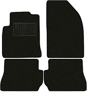 Коврики текстильные "Стандарт" для Ford Fiesta V (хэтчбек 5 дв / Mk6) 2005 - 2008, черные, 4шт.