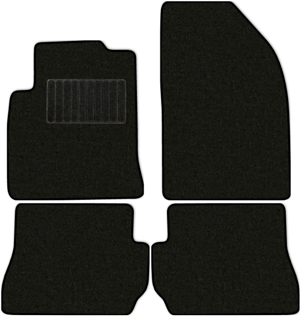 Коврики текстильные "Стандарт" для Ford Fusion I (хэтчбек 5 дв / CBK) 2002 - 2012, черные, 4шт.