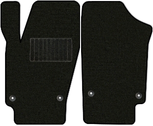 Коврики текстильные "Стандарт" для Volkswagen Polo V (седан / 612, 602, 6C1) 2008 - 2015, черные, 2шт.