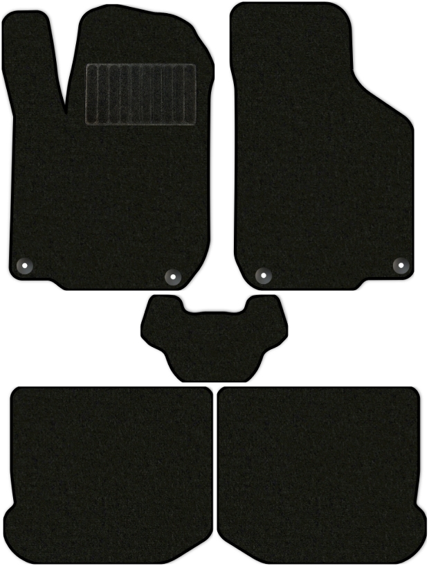 Коврики текстильные "Стандарт" для Volkswagen Bora IV (универсал / 1J6) 1998 - 2005, черные, 5шт.