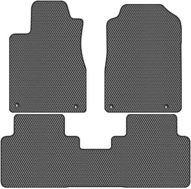 Коврики ЭВА "EVA ромб" для Honda CR-V IV (suv / RE,RM) 2012 - 2015, серые, 3шт.