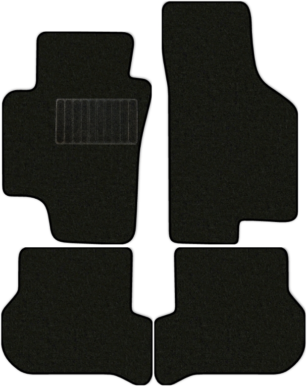 Коврики текстильные "Стандарт" для Volkswagen Golf Plus (хэтчбек 5 дв / Mk5) 2004 - 2008, черные, 4шт.