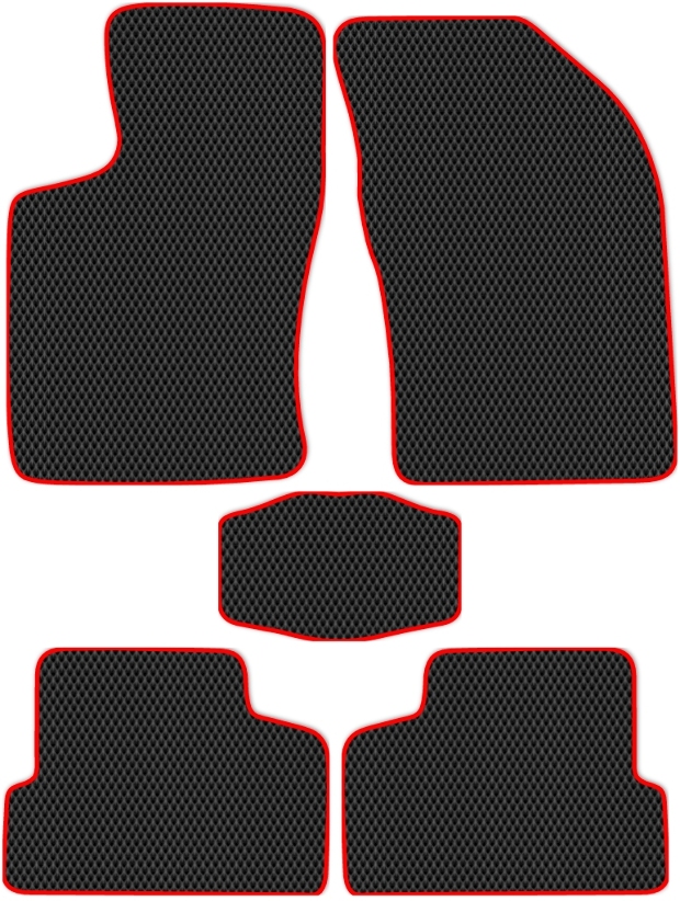 Коврики ЭВА "EVA ромб" для Daewoo Nexia (седан / N150) 2008 - 2016, черные, 5шт.