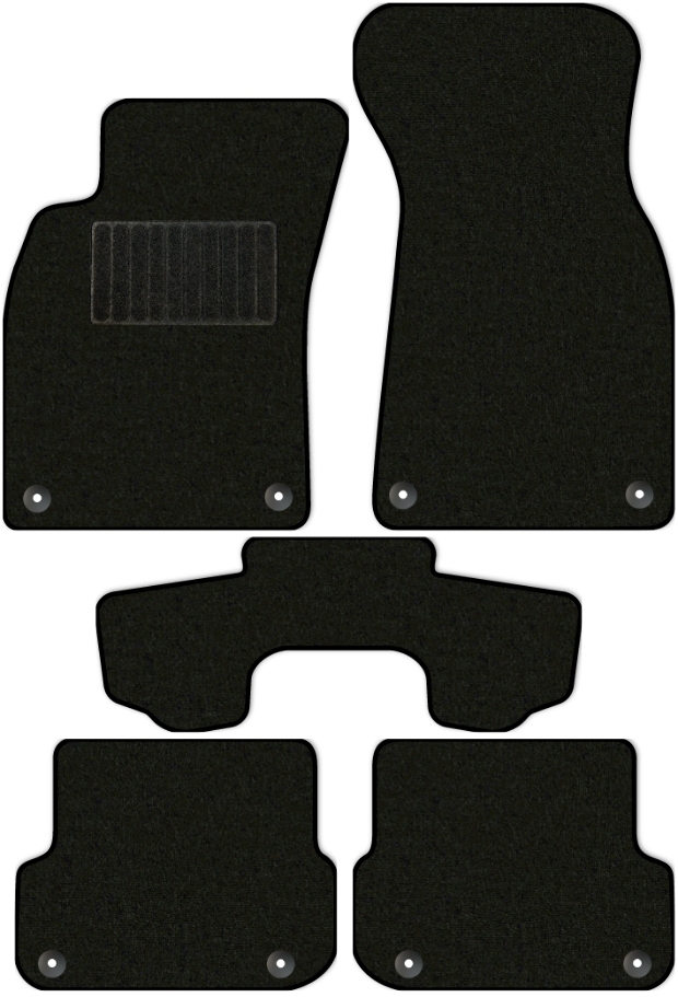 Коврики текстильные "Стандарт" для Audi A6 III (седан / C6) 2008 - 2010, черные, 5шт.