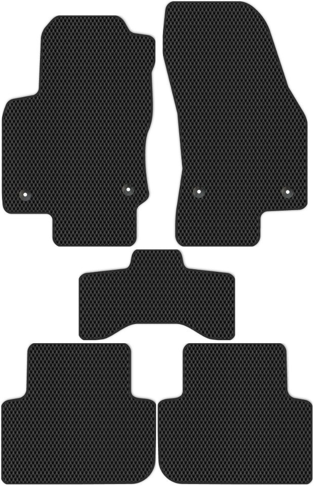 Коврики ЭВА "EVA ромб" для Volkswagen Tiguan II (suv / AD1) 2021 - Н.В., черные, 5шт.