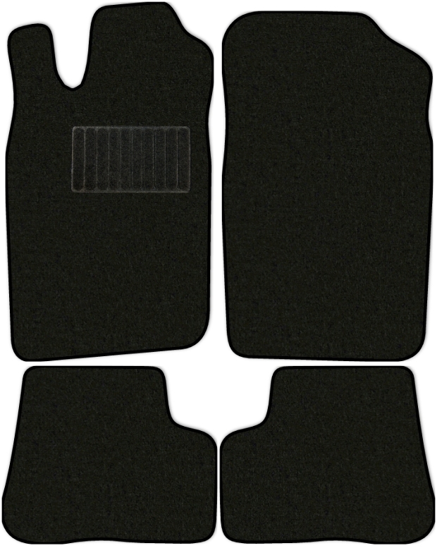 Коврики текстильные "Стандарт" для Peugeot 206 (хэтчбек 5 дв) 2003 - 2009, черные, 4шт.