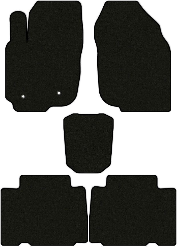 Коврики текстильные "Стандарт" для Toyota Rav4 long III (suv / ACA33) 2008 - 2010, черные, 5шт.