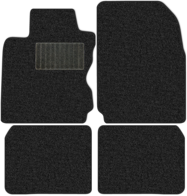 Коврики текстильные "Классик" для Nissan Note (хэтчбек 5 дв / E11) 2005 - 2008, темно-серые, 4шт.