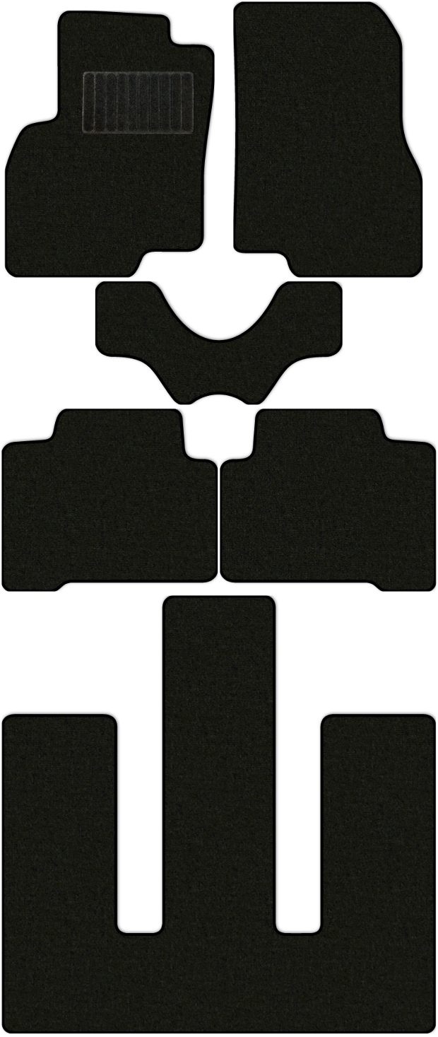 Коврики текстильные "Стандарт" для Mitsubishi Grandis I (минивэн / NA4W) 2004 - 2009, черные, 6шт.