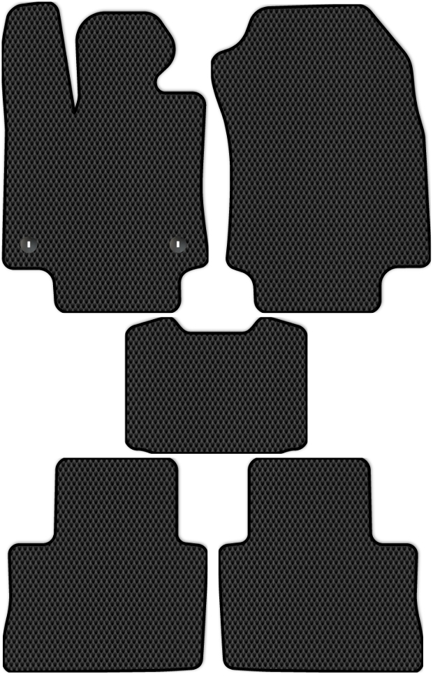 Коврики ЭВА "EVA ромб" для Toyota Rav4 V (suv / MXAA52/MXAA54 AT) 2018 - Н.В., черные, 5шт.