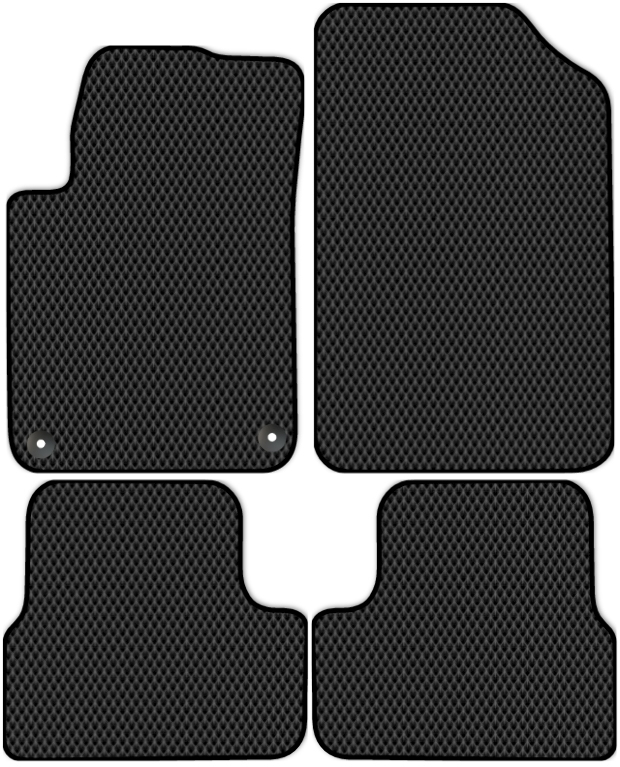 Коврики ЭВА "EVA ромб" для Citroen DS3 (хэтчбэк) 2009 - 2016, черные, 4шт.