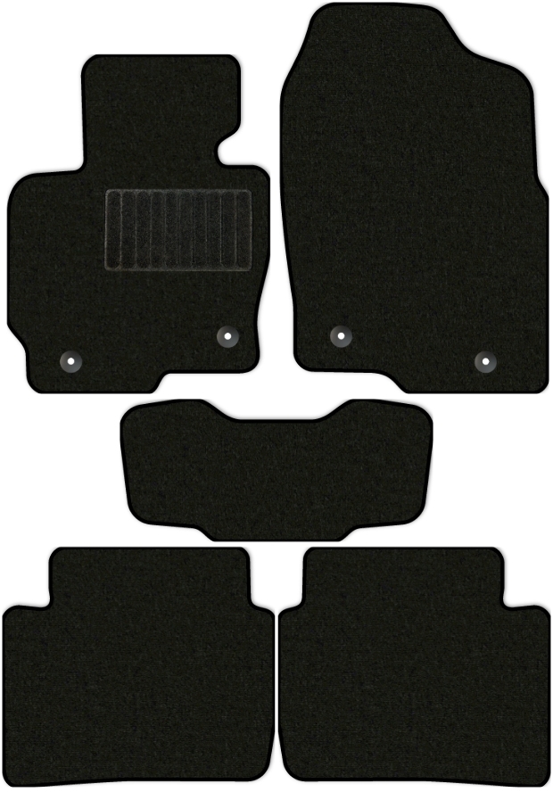 Коврики текстильные "Стандарт" для Mazda CX-5 (suv / KE) 2014 - 2017, черные, 5шт.