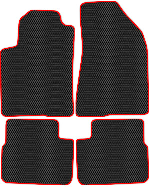 Коврики ЭВА "Ромб" для Fiat Bravo (хэтчбек 5 дв) 2007 - 2011, черные, 4шт.
